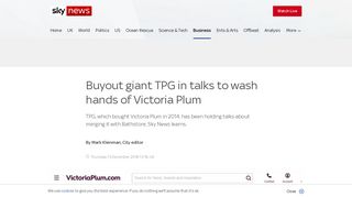 Buyout giant TPG in talks to wash hands of Victoria Plum | Business ...