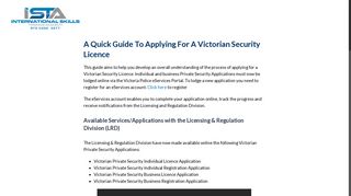 Victorian Security Licence Application Process Explained