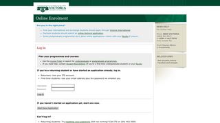 Online Enrolment - Login - Victoria University of Wellington