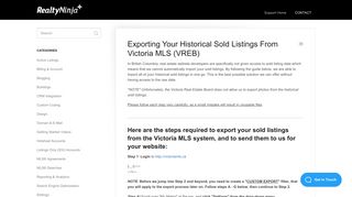 Exporting Your Historical Sold Listings From Victoria MLS (VREB ...