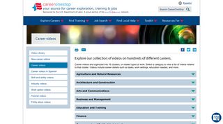 Career videos | Videos | CareerOneStop