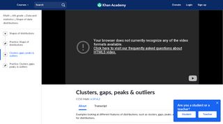 Clusters, gaps, peaks & outliers (video) | Khan Academy