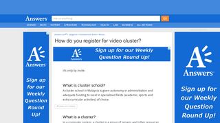 How do you register for video cluster - Answers