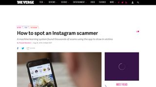 How to spot an Instagram scammer - The Verge