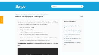 How to Add Spot(s) to your SignUp – SignUp.com