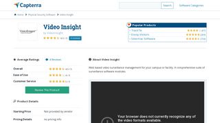 Video Insight Reviews and Pricing - 2019 - Capterra