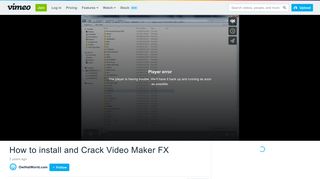 How to install and Crack Video Maker FX on Vimeo