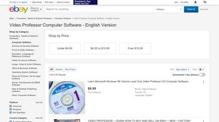 Video Professor Computer Software - English Version | eBay