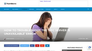 Troubleshooting 'RPC server is unavailable' error in WIndows