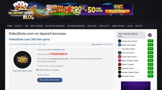 VideoSlots.com no deposit bonus codes