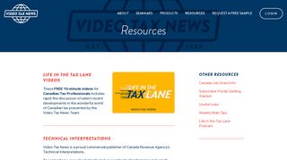 Resources | Video Tax News