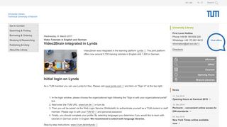 Video2Brain integrated in Lynda | TUM University Library
