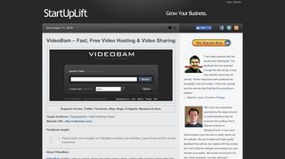 VideoBam – Fast, Free Video Hosting & Video Sharing | StartUpLift