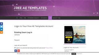 Login - Free AE Templates