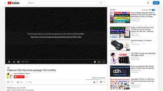 Videocon D2H Ala Carte package 150 monthly - YouTube