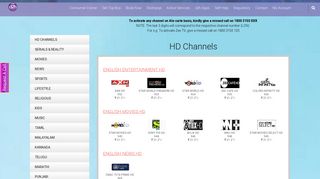 A-La-Carte DTH Channels | d2h DTH Service