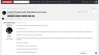 Closed: Problem with VideoSlots.com Casino - Closed Topics ...