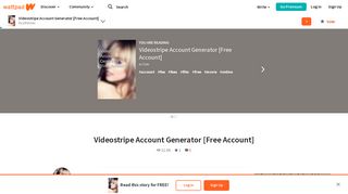 Videostripe Account Generator [Free Account] - Wattpad
