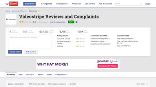 345 Videostripe Reviews and Complaints @ Pissed Consumer