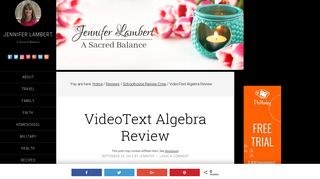 VideoText Algebra Review - Jennifer Lambert