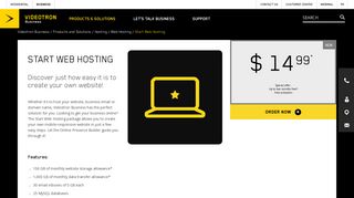 Start Web Hosting package | Web hosting – Videotron Business ...