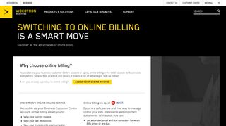 Online billing - Videotron