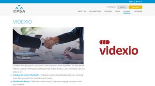 Videxio - Canadian Professional Sales Association