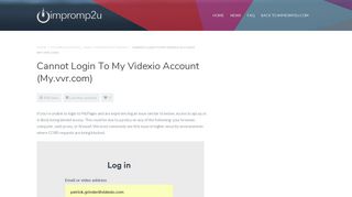 Cannot login to my Videxio account (my.vvr.com) « Imago ScanSource ...