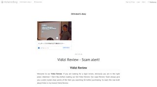 Vidizi Review - Scam alert! - CEOrobert's diary