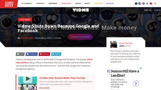 Vidme Shuts Down Because Google and Facebook - MakeUseOf