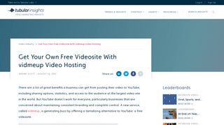 Get Your Own Free Videosite With vidmeup Video Hosting
