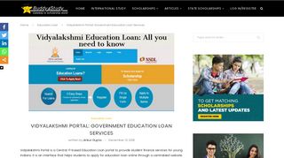 Vidyalakshmi Portal: Government Education Loan Services