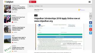 Vidyadhan Scholarships 2018 Apply Online now at www.vidyadhan ...