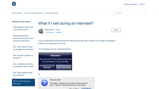 What if I exit during an interview? – Sonru Support