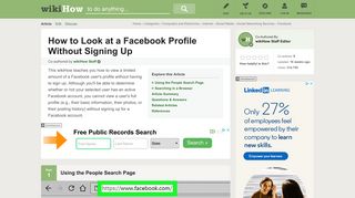 How to Look at a Facebook Profile Without Signing Up: 11 Steps