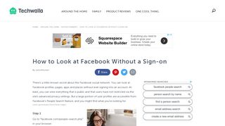 How to Look at Facebook Without a Sign-on | Techwalla.com