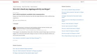 How to check my signing activity on Skype - Quora