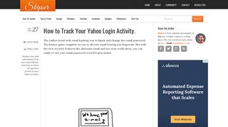 How to Track Your Yahoo Login Activity - Skipser