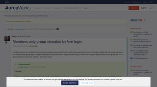 Members only group viewable before login | AureaWorks - Jive ...