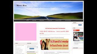 Money Ham: VIEW BEST ADS Review – Join to earn RS. 4000 per day
