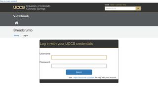 Log in | Viewbook | University of Colorado Colorado Springs - UCCS