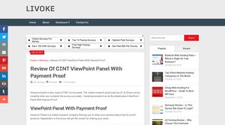 Review of CINT ViewPoint Panel With Payment Proof - livoke