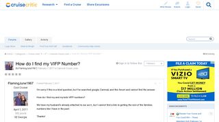 How do I find my VIFP Number? - Carnival Cruise Lines - Cruise Critic ...