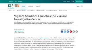 Vigilant Solutions Launches the Vigilant Investigative Center