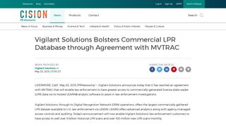 Vigilant Solutions Bolsters Commercial LPR Database ... - PR Newswire