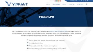 Fixed LPR - Vigilant Solutions