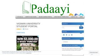 VIGNAN UNIVERSITY STUDENT PORTAL | Padaayi
