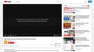 Vigo Video Account Create And Verification Problem - YouTube