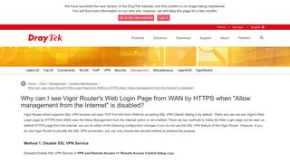 Why can I see Vigor Router's Web Login Page from WAN by HTTPS ...