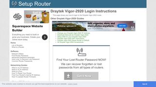 How to Login to the Draytek Vigor-2920 - SetupRouter